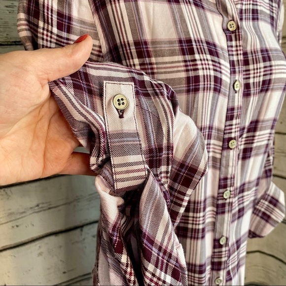 NWT New York and Co long plaid tunic - Picture 3 of 7